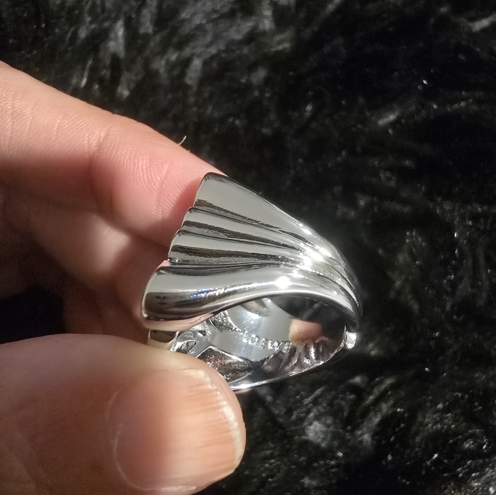 Loewe Silver Scrollwork Ring - image 4